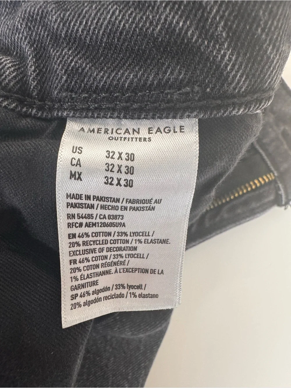 American Eagle EasyFlex Baggy Jeans Men’s 32x30, Black Wide Leg